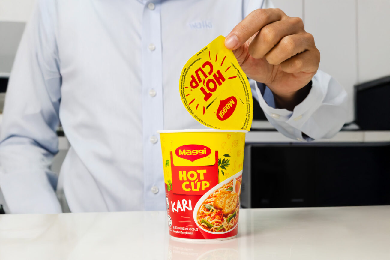 Walki fibre-based lid for Nestle Maggi instant noodle