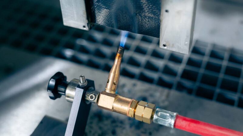 Checking if a matrial is flame retardant