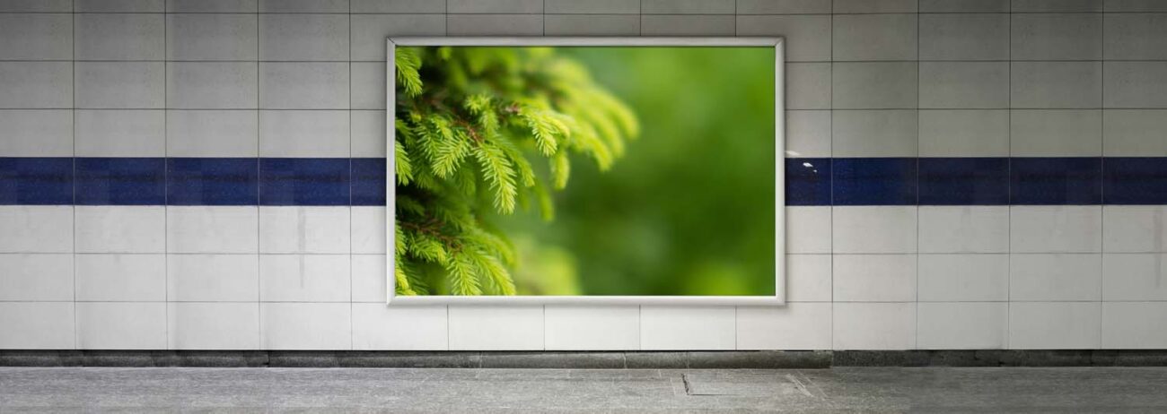 Billboard in a tunel