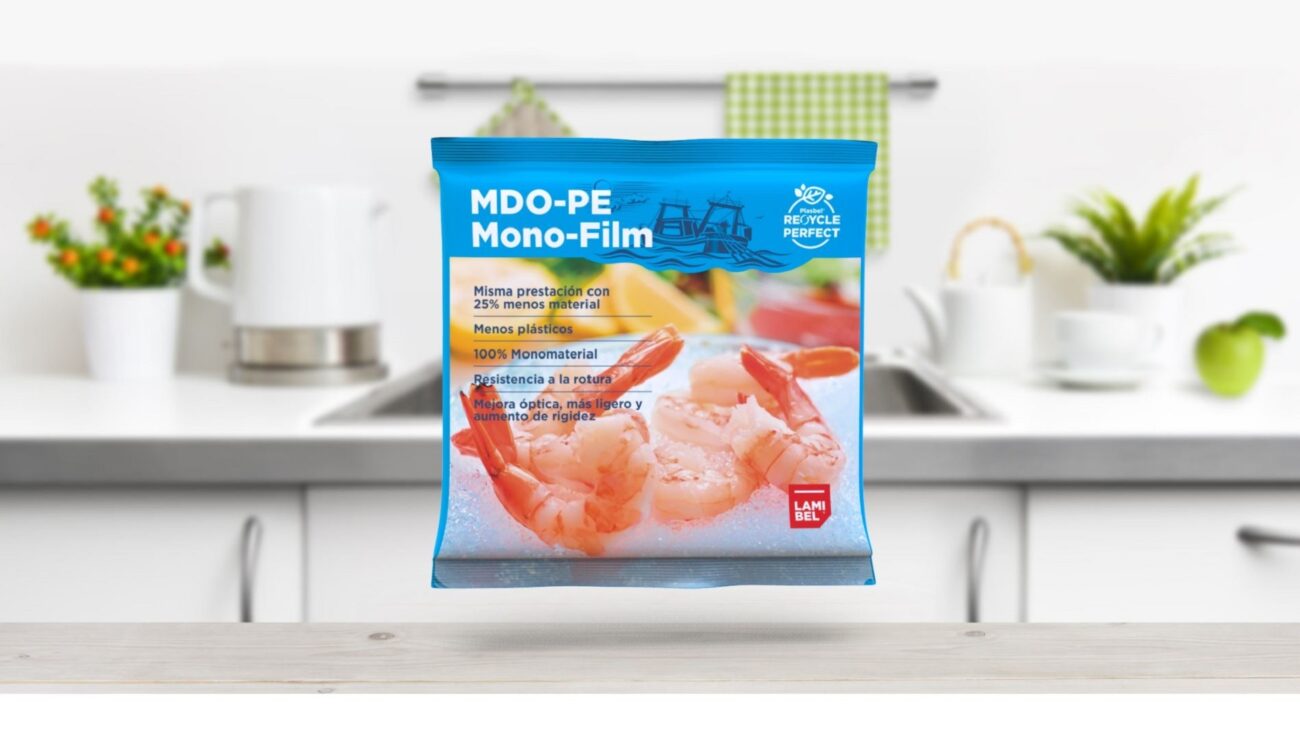 MDO PE pouch with shrimps