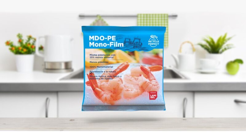 MDO PE pouch with shrimps