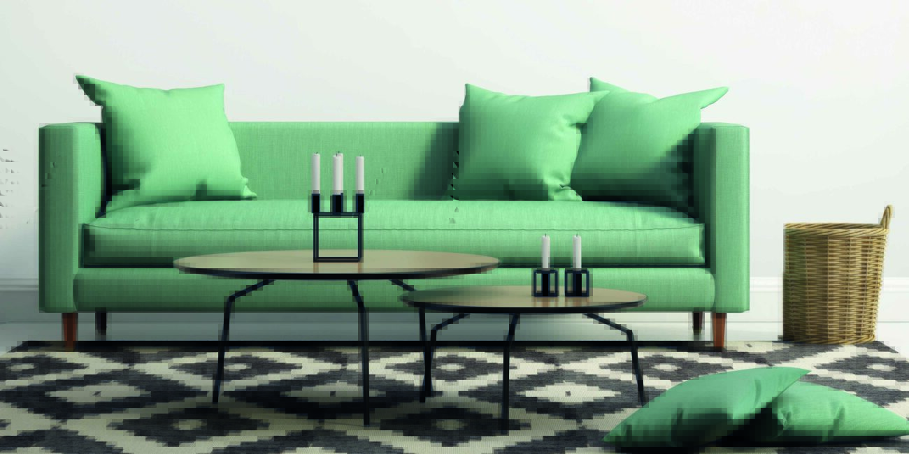 Green modern sofa