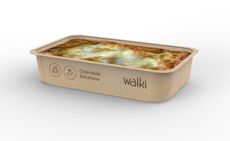 Walki Pack Tray Brown with lasagna