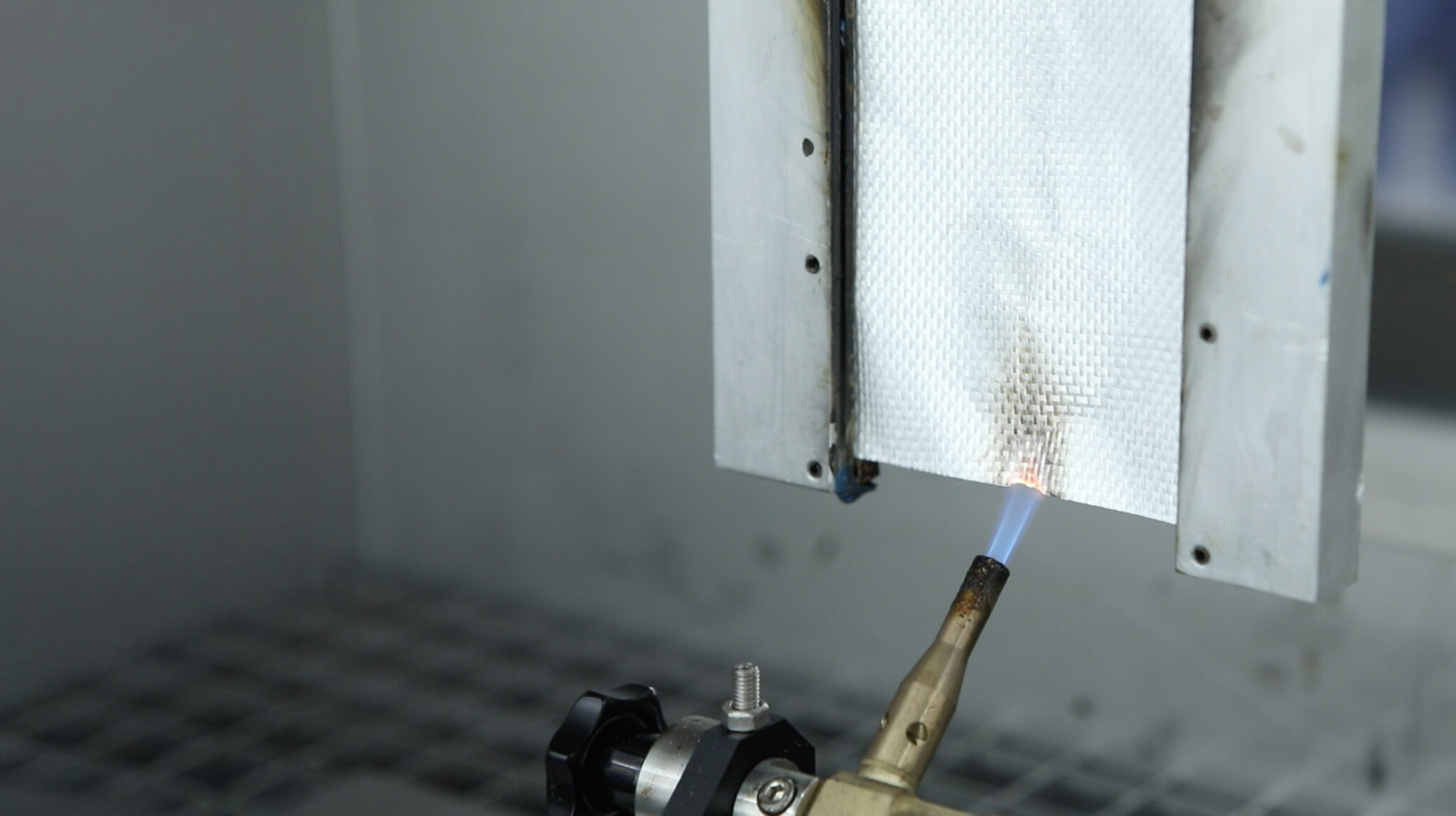 Walki fire-retardant test on engineered materials