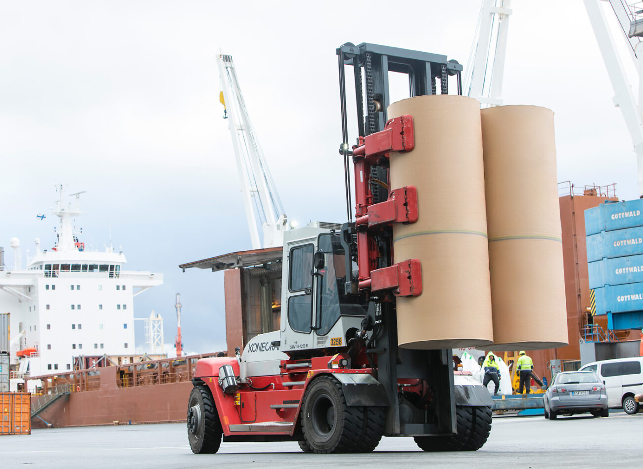 Transporting reel wrapped with Walki Reel